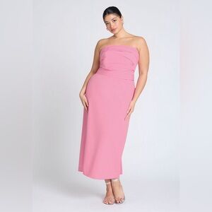 Pleated Bodice Bow Detail Dress